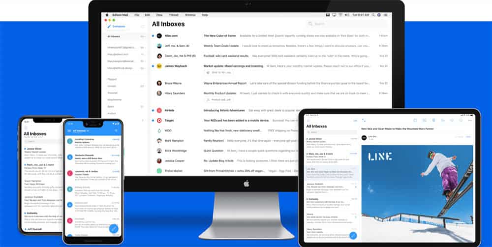 Edison mail app on phone, computer, and tablet