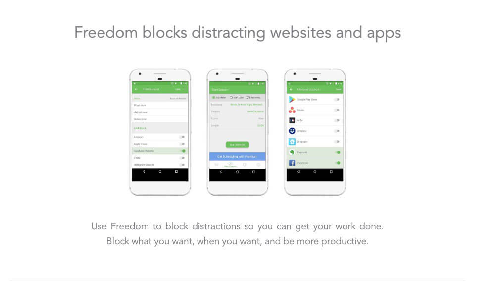 Freedom App Screenshot