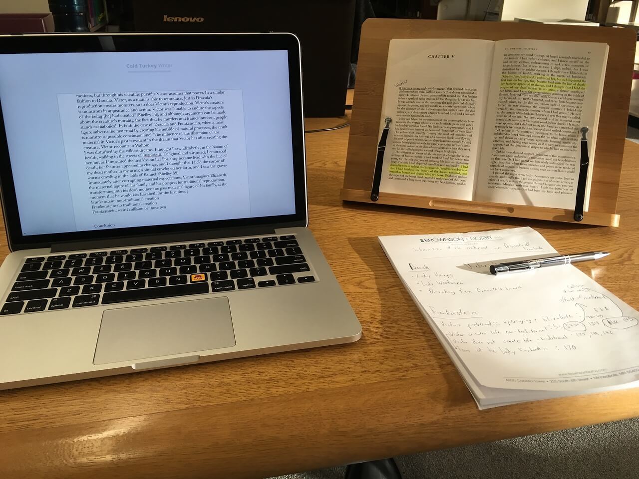 law library reading setup