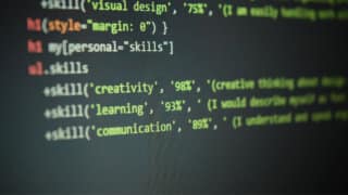 list of skills written in code