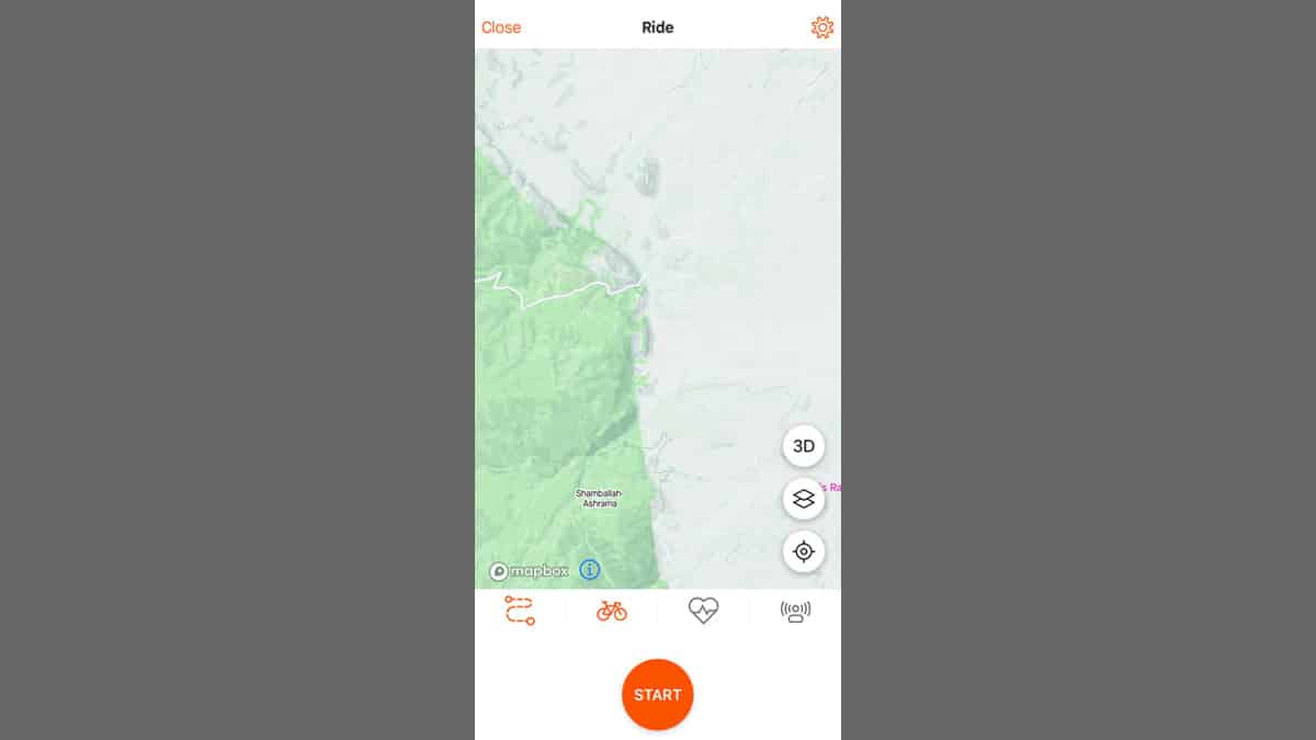 Tracking a ride in Strava